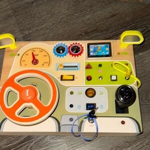 Sensory Toy| Interactive Steering Wheel Activity Board for Kids without battery